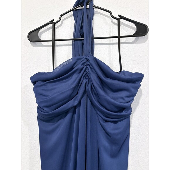 B. Smart Navy Blue Halter Formal Prom Dress Women’s Plus Size 24W 3X - Picture 3 of 8